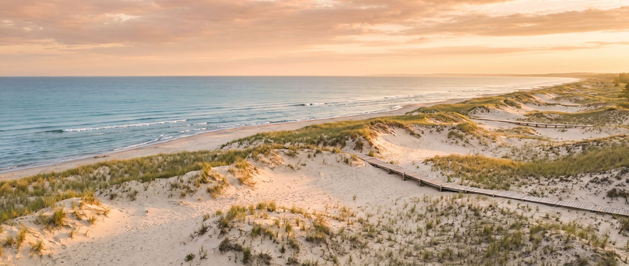 Wasaga Beach dunes at golden hour
