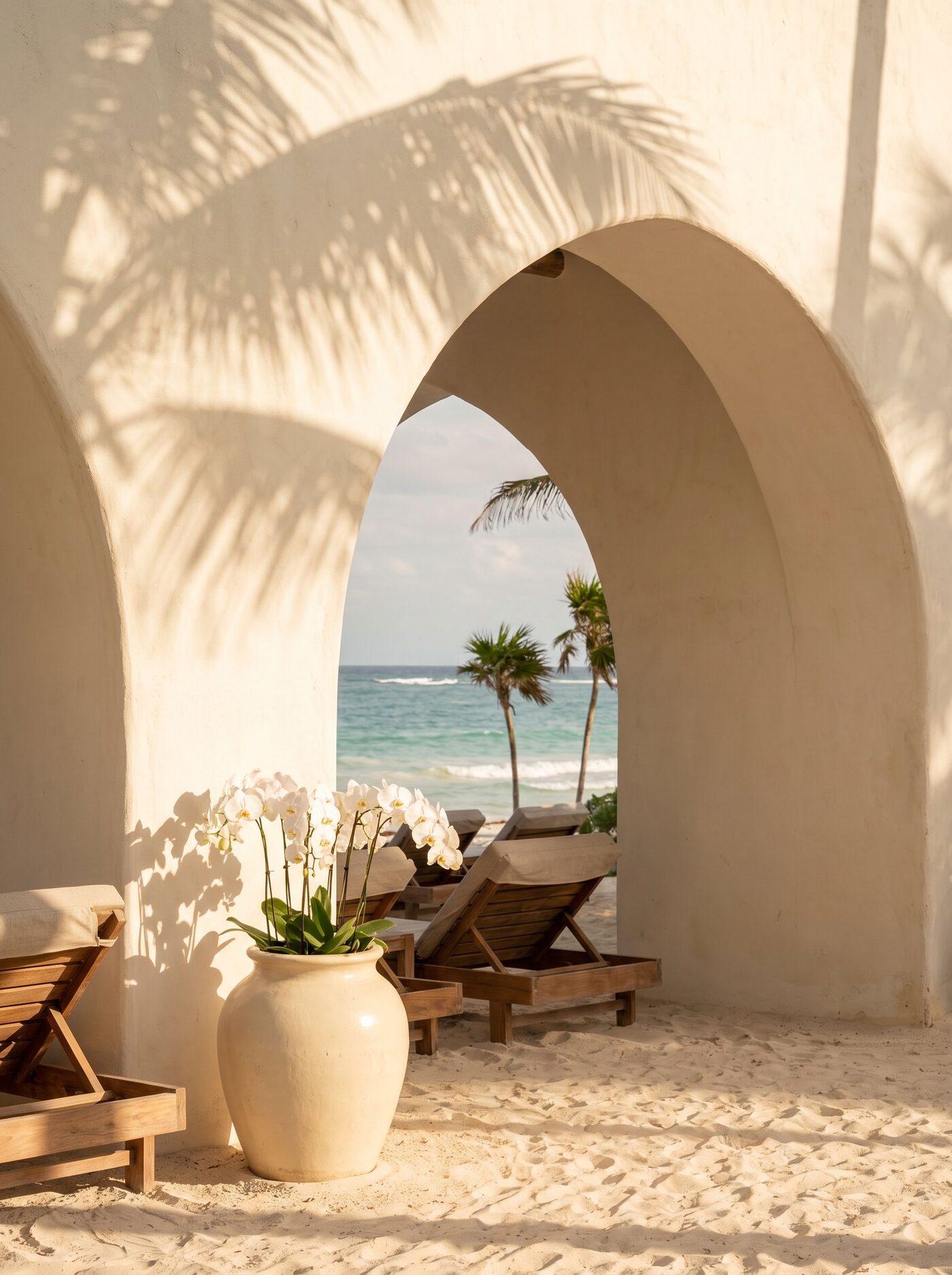 Palma — resort archway by the sea