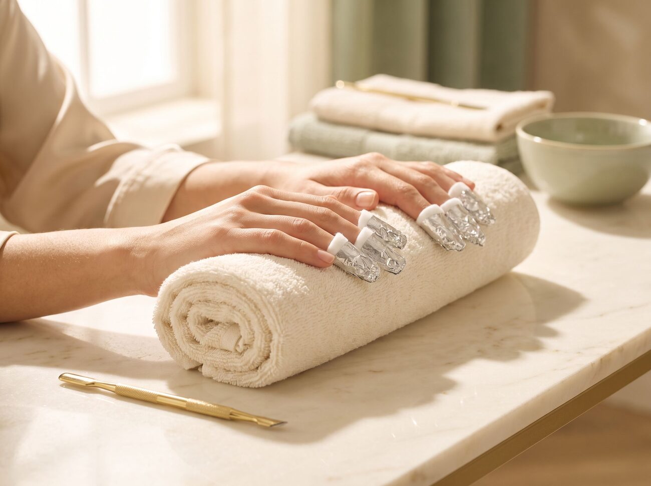 Gentle gel removal wraps